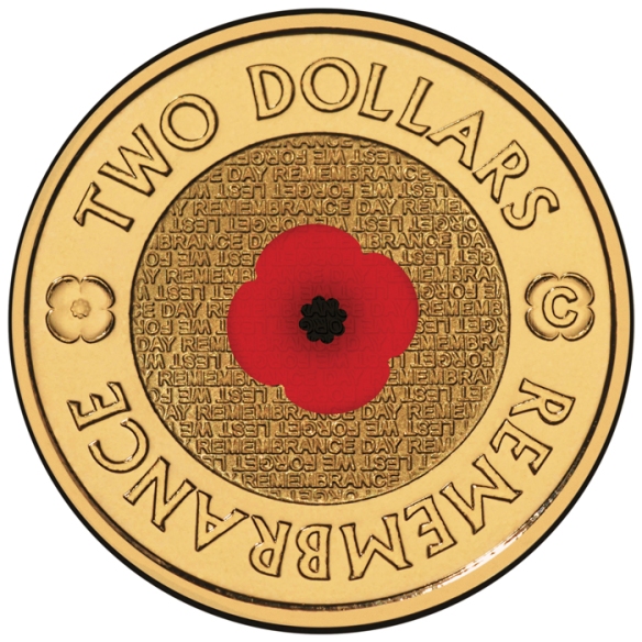 2012 $2 Remembrance Day ‘C’ Mintmark Unc